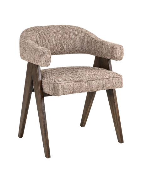 Mori lineaire Mocha eetkamerstoel