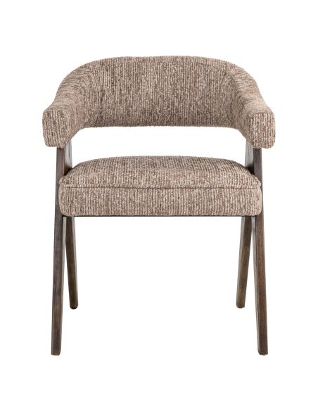 Chaise de salle à manger moka linéaire MORI