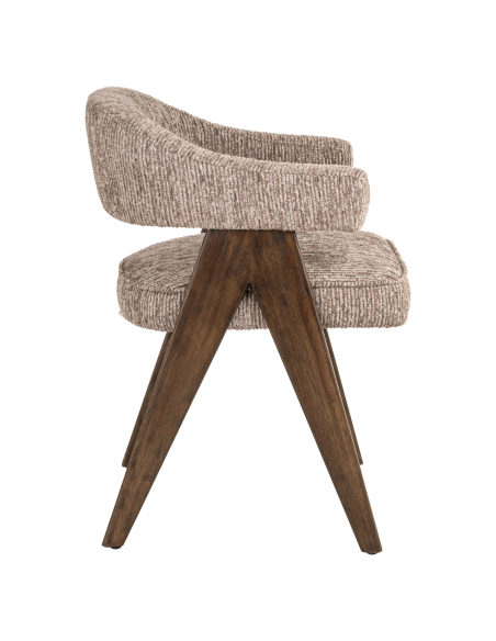 Mori lineaire Mocha eetkamerstoel
