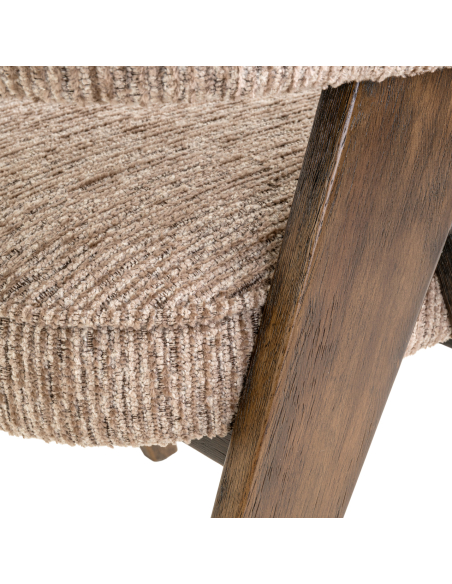 Chaise de salle à manger moka linéaire MORI