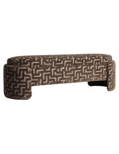 Banc brun labyrinthe avec rangement CUPID