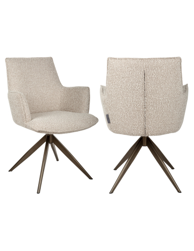 Chaise de salle à manger pivotante naturel DAKOTA