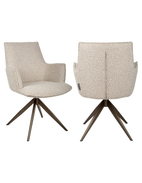Chaise de salle à manger pivotante naturel DAKOTA
