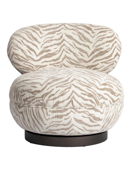 Jace Beige Swivel Lounge Fauteuil