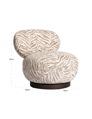 Poltrona da salotto girevole Jace Beige