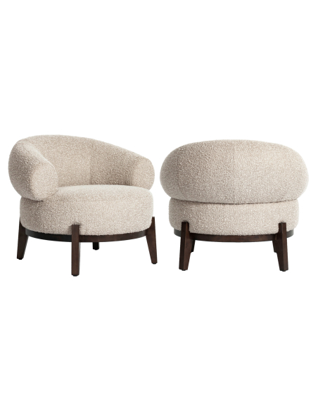 Fauteuil lounge chic naturel MONTANA