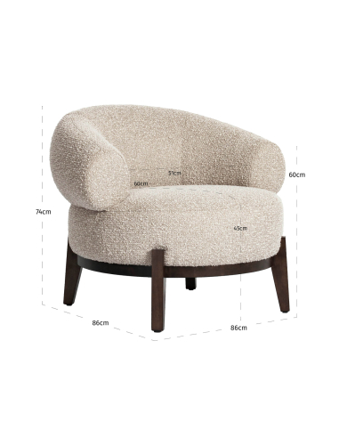 Fauteuil lounge chic naturel MONTANA