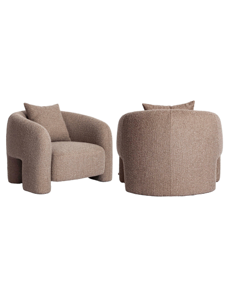 Fauteuil lounge chic moka TUSCANY