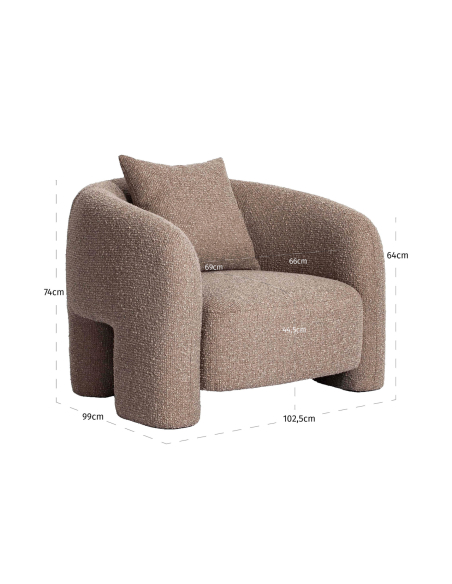 Chic Moka Toscane lounge stoel