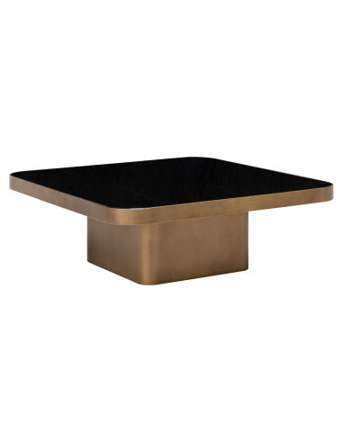 Coffee table Reversible tray black / beige Claridge 90x90