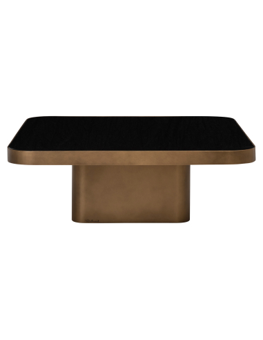 Coffee table Reversible tray black / beige Claridge 90x90