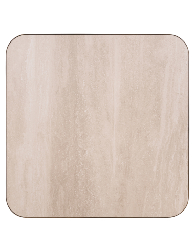 Coffee table Reversible tray black / beige Claridge 90x90