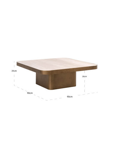 Tabla de café Bandeja reversible Negro / Beige Claridge 90x90
