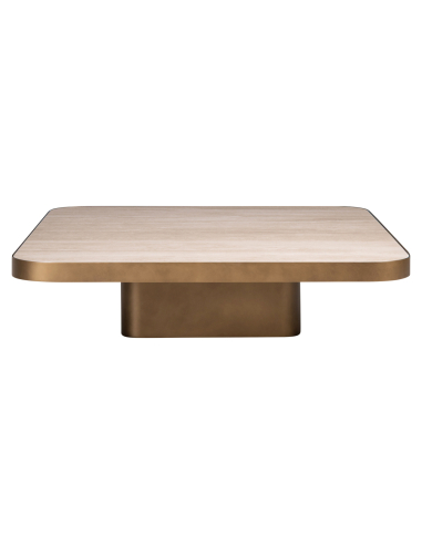 Coffee table Reversible tray black / beige Claridge 100x100