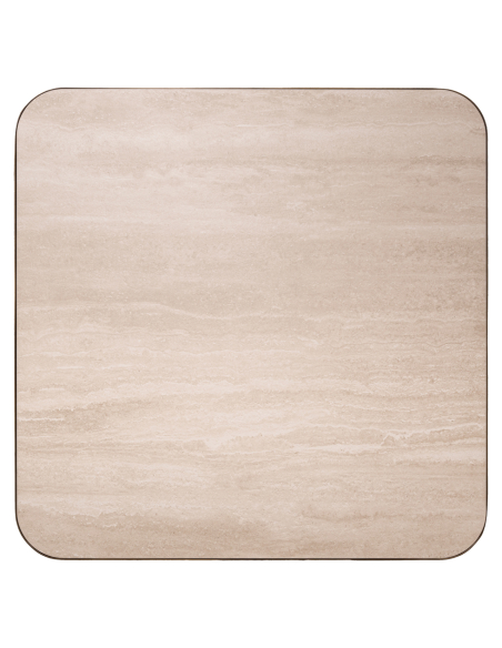 Coffee table Reversible tray black / beige Claridge 100x100