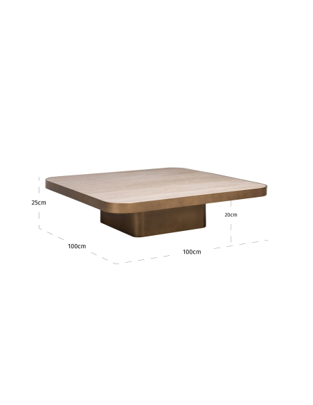 Couchtisch-Reversible-Fach Black / Beige Clellidge 100x100