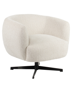 Rotary Lounge Fauteuil Beige Square Mesh Estelle 2