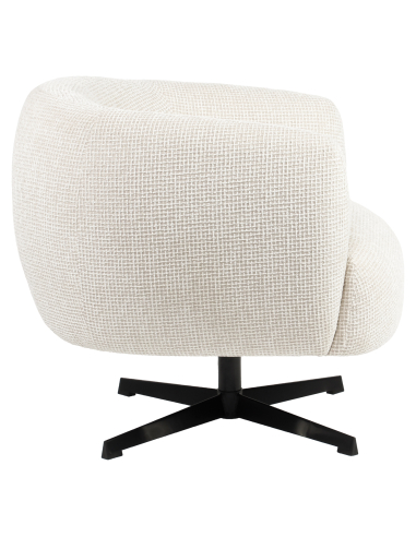 Poltrona a salotto rotariale Estelle a rete quadrata beige