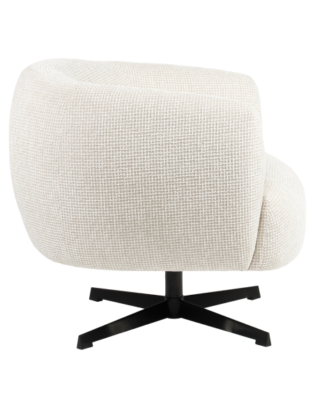 Rotary Lounge Fauteuil Beige Square Mesh Estelle