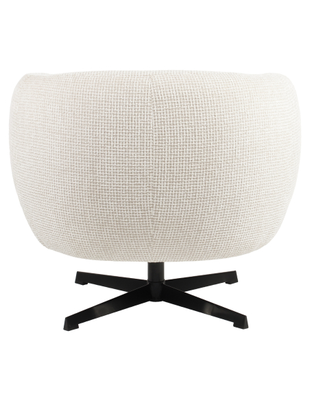 Rotary Lounge Fauteuil Beige Square Mesh Estelle