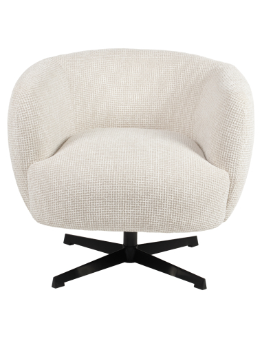 Rotary Lounge Fauteuil Beige Square Mesh Estelle