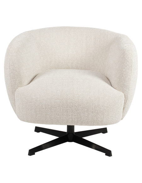 Rotary Lounge Sessel Beige Square Mesh Estelle