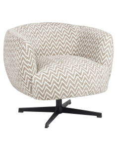 Beige chevron roteren lounge fauteuil estelle 2