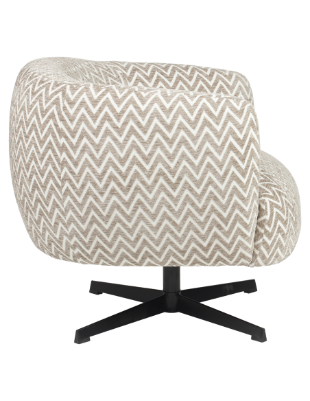 Beige chevron roteren lounge fauteuil estelle