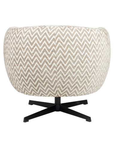 Beige chevron roteren lounge fauteuil estelle