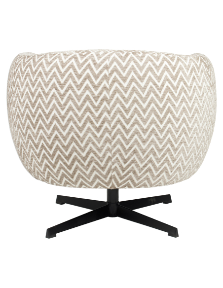 Beige Chevron Rotat Lounge Sessel Estelle
