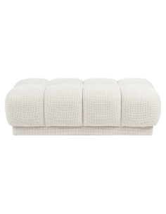 Pouf e poggiapiedi beige quadrato mesh noah 2