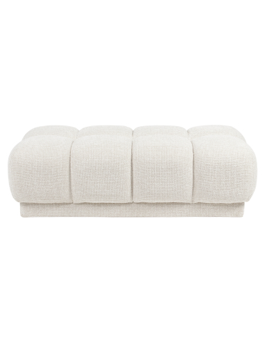 Pouf e poggiapiedi beige quadrato mesh noah