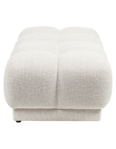 Pouf & Footrest Beige Square Mesh Noah