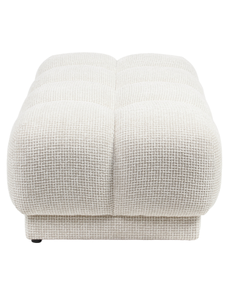Pouf & Footrest Beige Square Mesh Noah