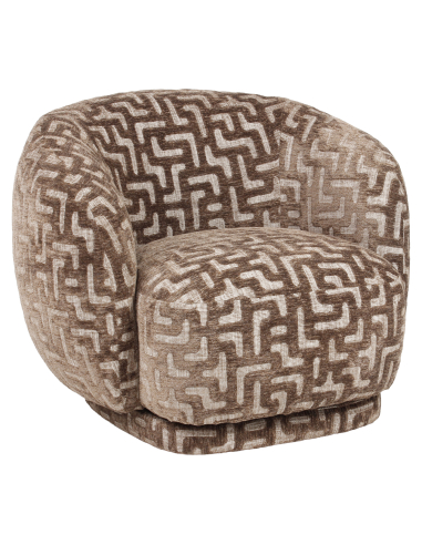Sillón Rotary Sillón Tela marrón Laberinto Negreslo