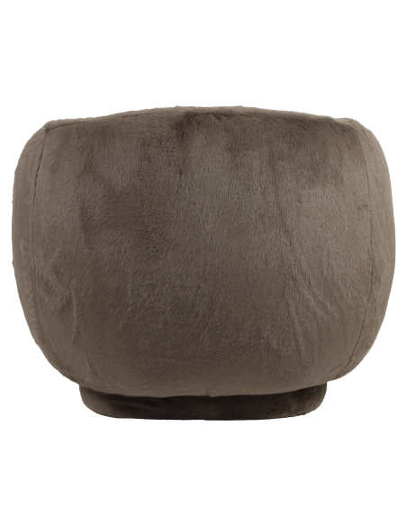 Fauteuil lounge rotatif duvet brun NEGRESLO