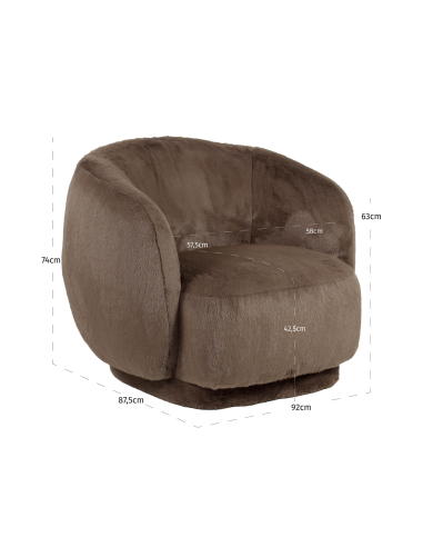 Sillón Rotary Sillón BRUN NEGRESLO DUVET