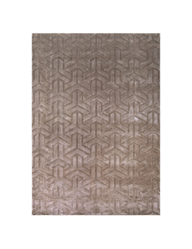 Alfombra rectangular con motivo trenzado topo 200x300 ARLES