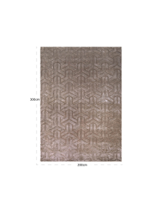 Alfombra rectangular con motivo trenzado topo 200x300 ARLES 2