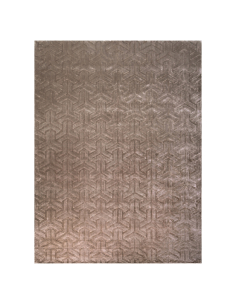 Tapis rectangulaire motif tressé taupe 300x400 ARLES