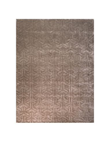 Tapis rectangulaire motif tressé taupe 300x400 ARLES
