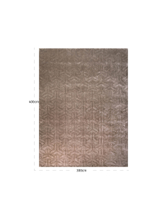 Tapis rectangulaire motif tressé taupe 300x400 ARLES 2