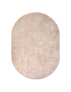 Smooth beige oval viscose rug 220x320 MILLAV