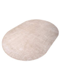 Ovaler Teppich aus glatter Viskose in Beige 220x320 MILLAV 2