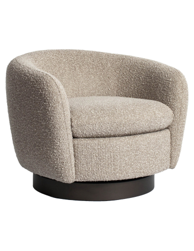 Draaifauteuil in natuurlijke bouclé COLMAR