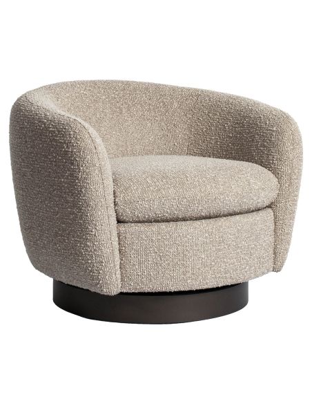 Fauteuil pivotant bouclette naturelle COLMAR