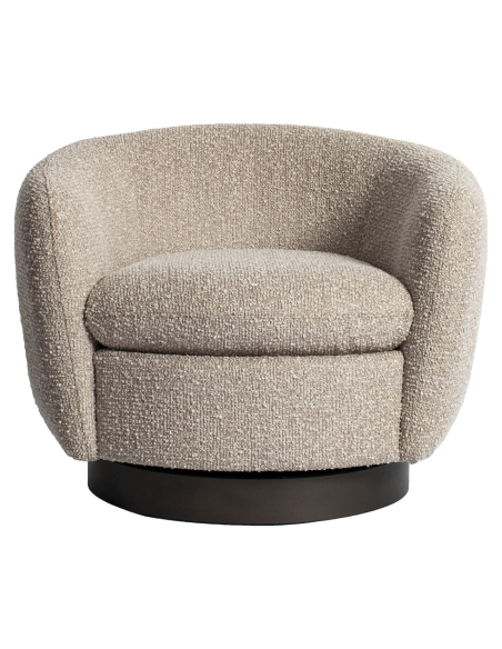 Fauteuil pivotant bouclette naturelle COLMAR