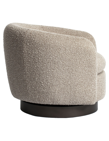 Fauteuil pivotant bouclette naturelle COLMAR