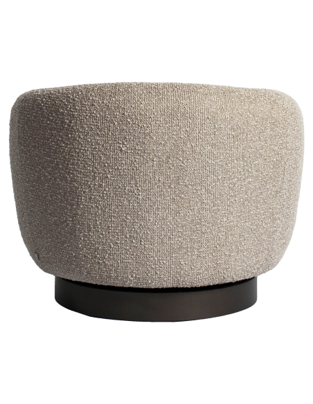 Fauteuil pivotant bouclette naturelle COLMAR