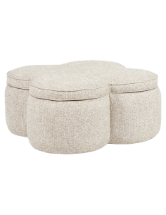 Box di stoccaggio Pouf Tweed Sand Raven